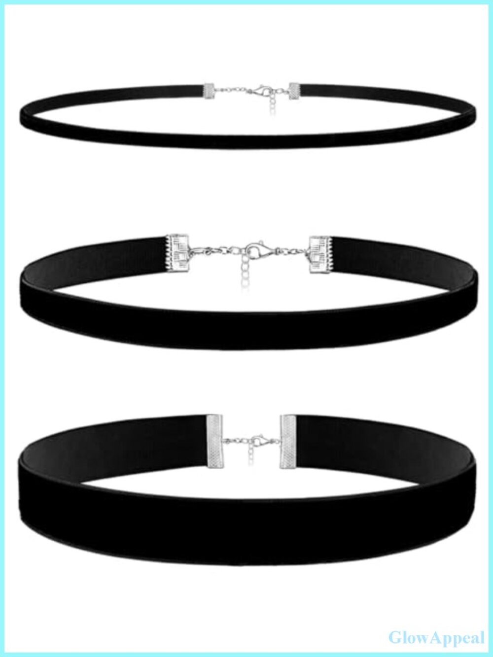 Velvet Choker Necklace Set Adjustable Collar Necklace for Party Cosplay